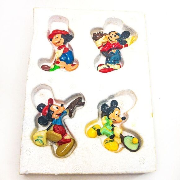 Vintage Mickey Mouse Sports Magnets Hoan Set of 4 - Picture 3 of 10